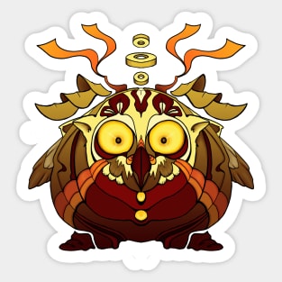 Fierce Owl Man Sticker